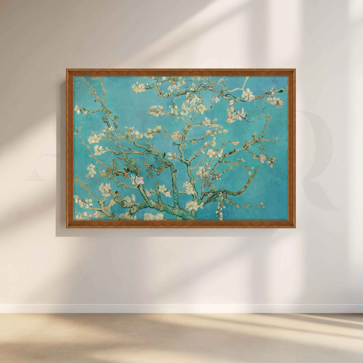 Almond Blossom Blue Floral Canvas Artwork – Asha Art Studio – Image 6