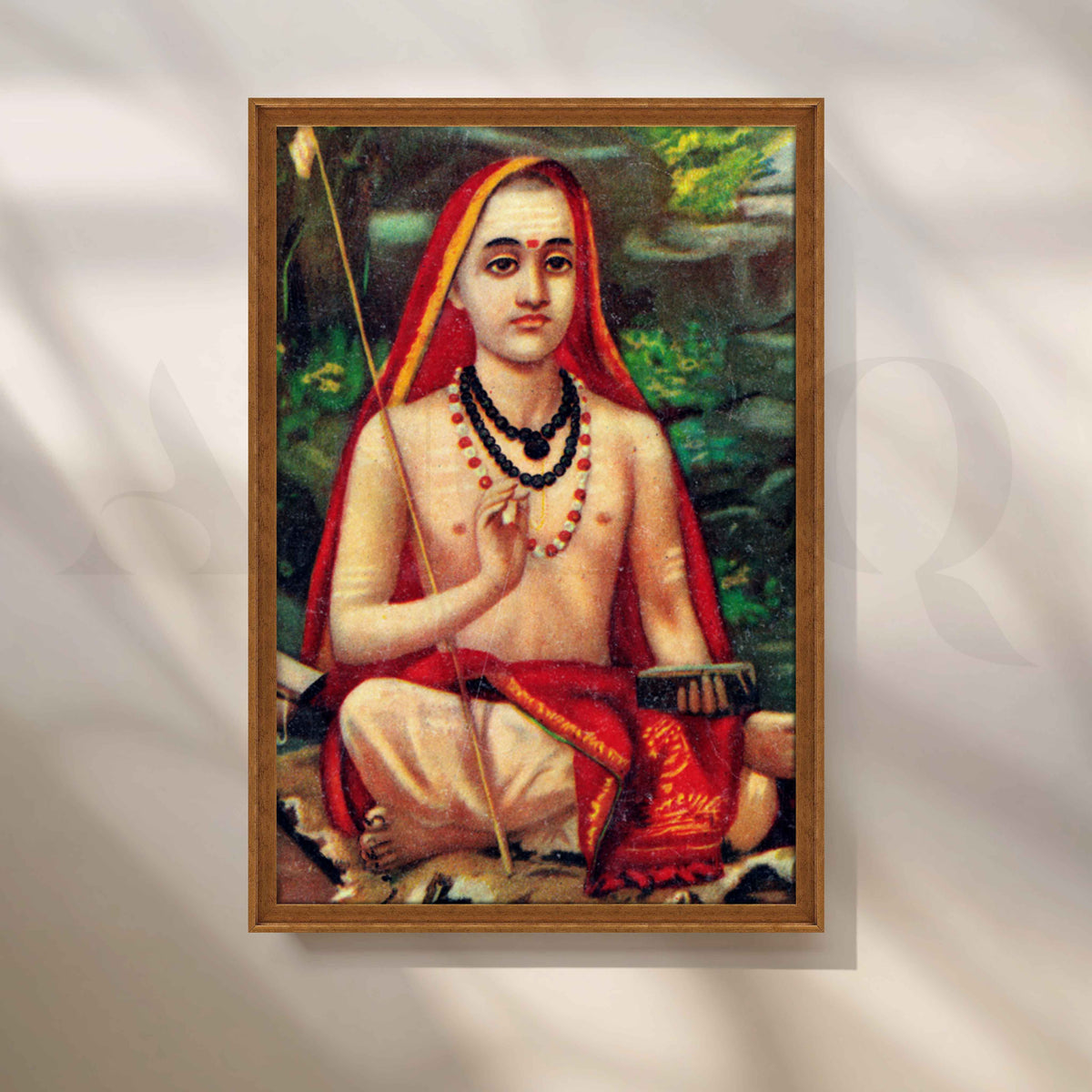 Adi Shankaracharya Seated Canvas Artwork – Asha Art Studio – Image 6