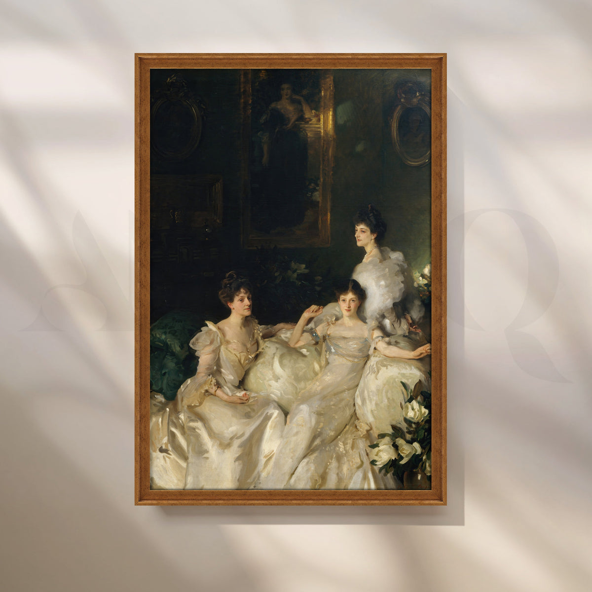Gilded Salon Sisters Canvas Artwork – Asha Art Studio – Image 4