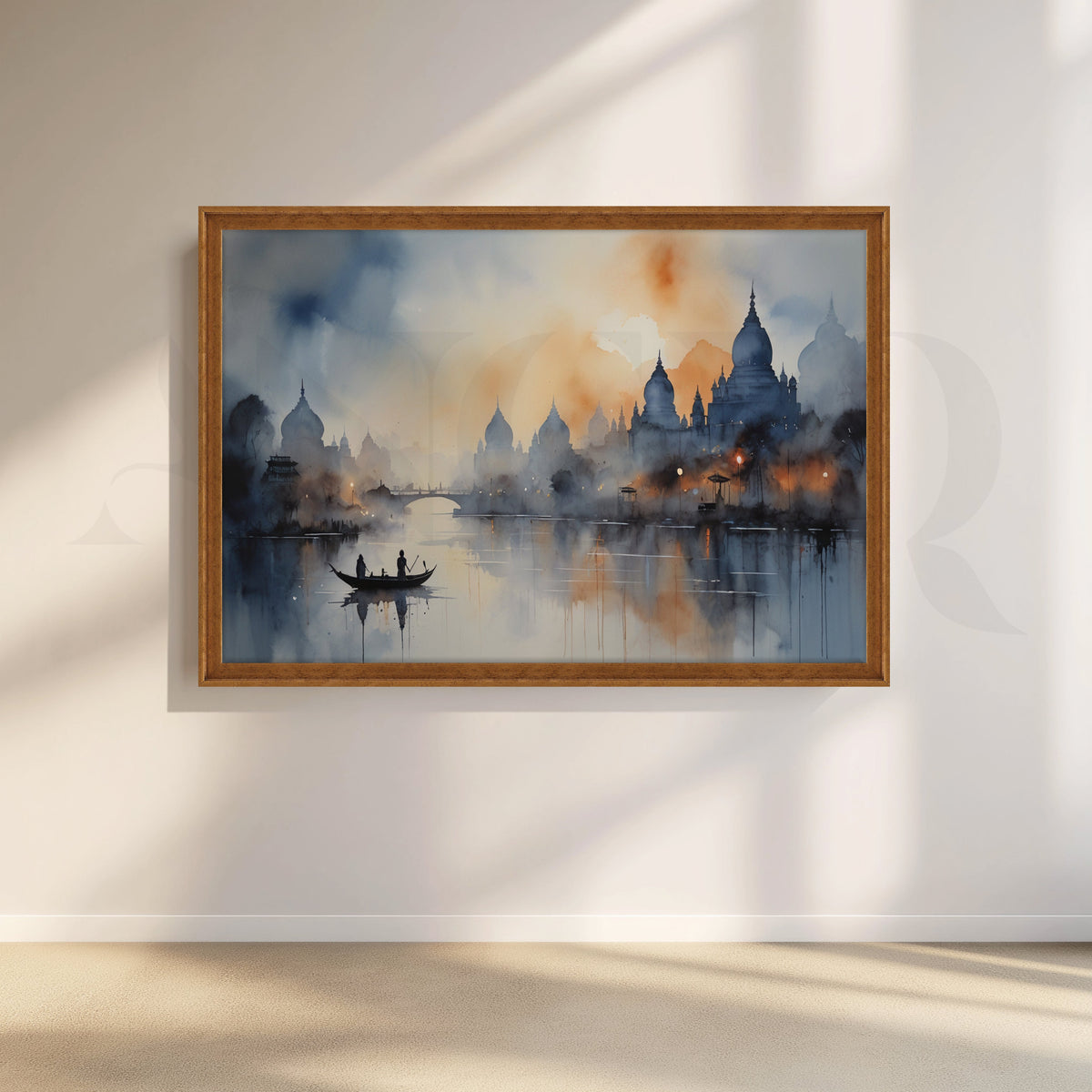 Serene Abstract Cityscape Canvas Artwork – Asha Art Studio – Image 6