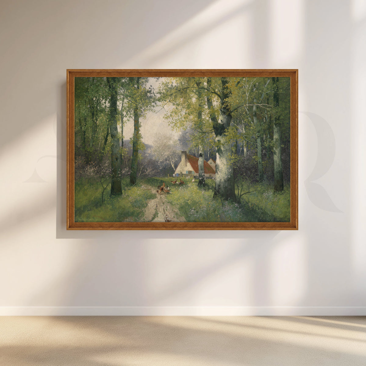 Forest Path to Cottage Canvas Artwork – Asha Art Studio – Image 6