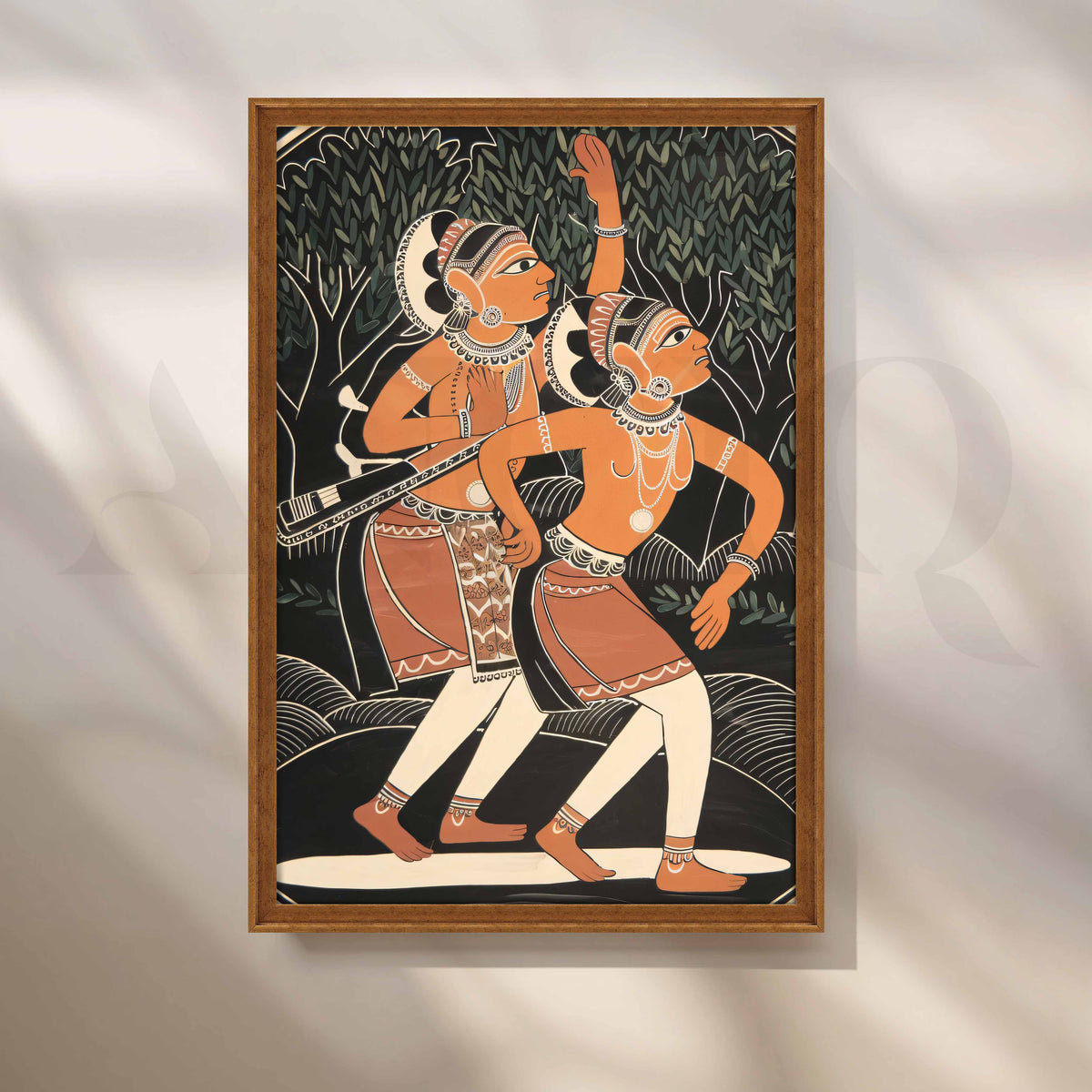 Traditional Indian Folk Dance Canvas Artwork – Asha Art Studio – Image 6
