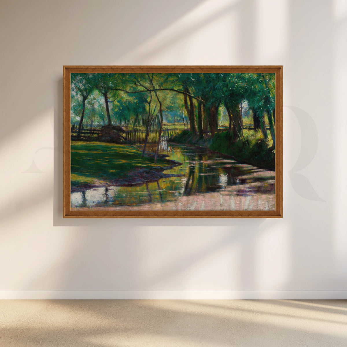 Sunlit River Reflection Artwork – Asha Art Studio – Image 6
