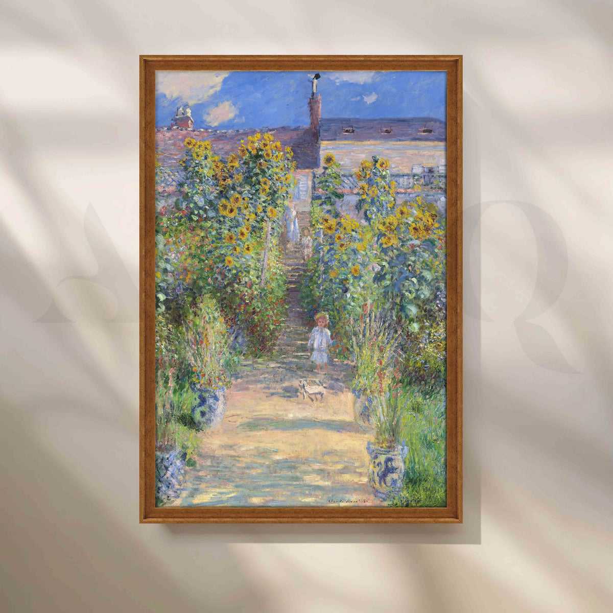 The Artist’s Garden at Vétheuil Impressionist Canvas Artwork – Asha Art Studio – Image 6