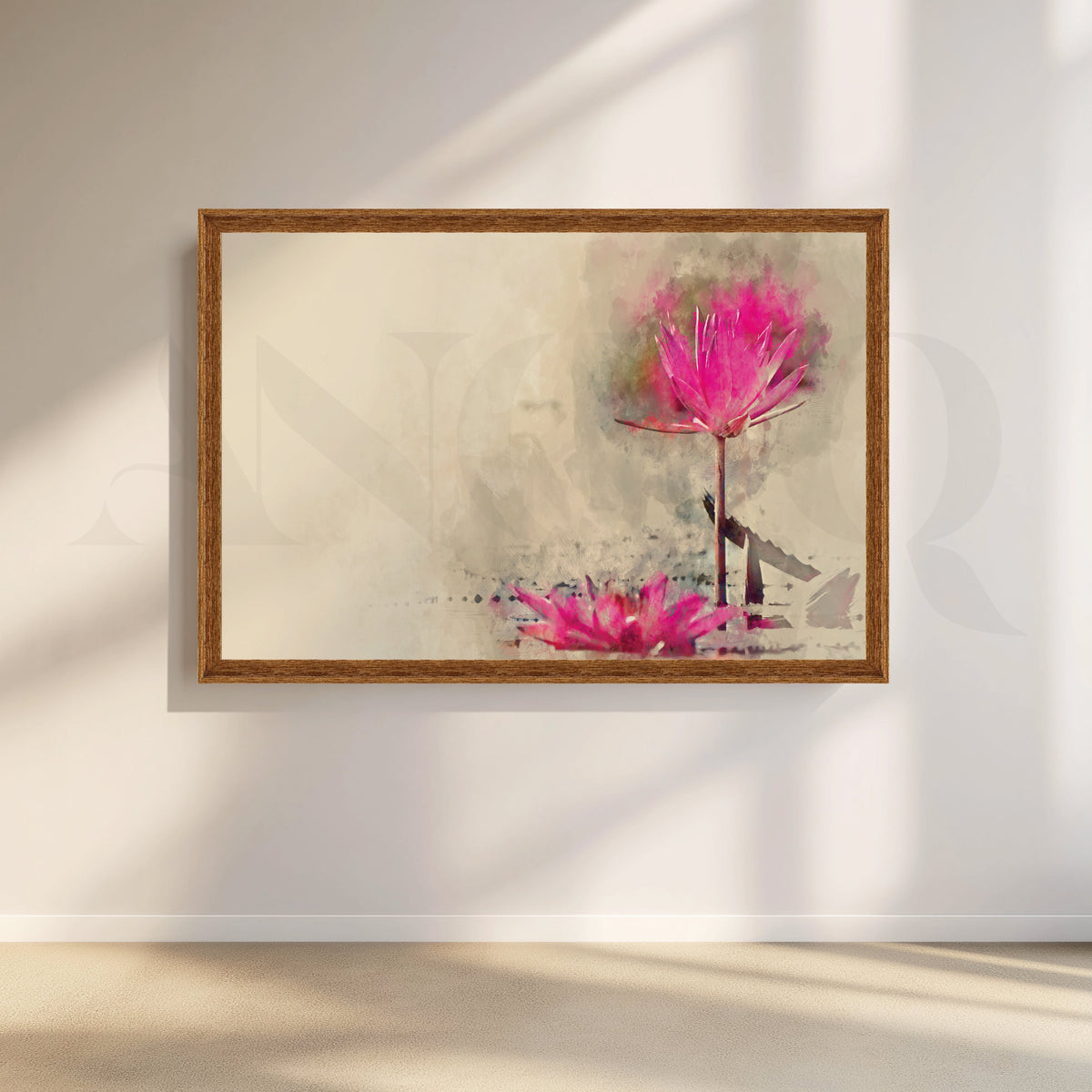 Lotus Serenity Canvas Artwork – Asha Art Studio – Image 6