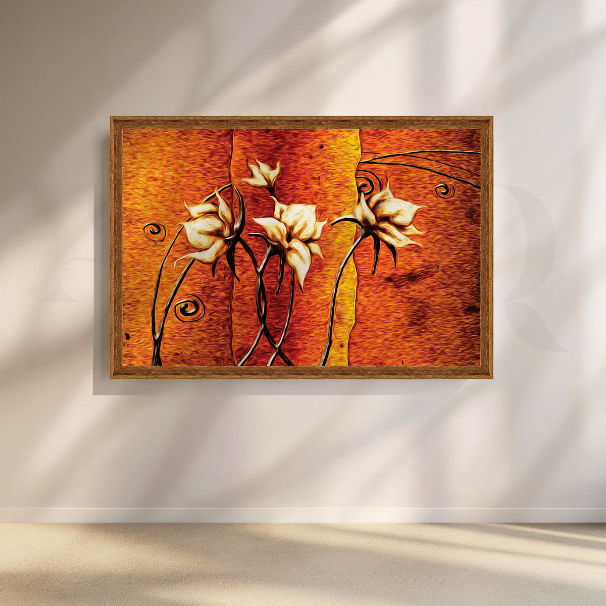 Blaze of Petals Canvas Artwork – Asha Art Studio – Image 5