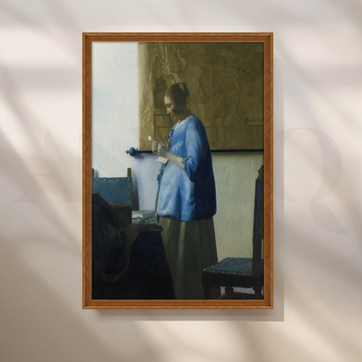 Reading a Letter by Vermeer Canvas Artwork – Asha Art Studio – Image 6