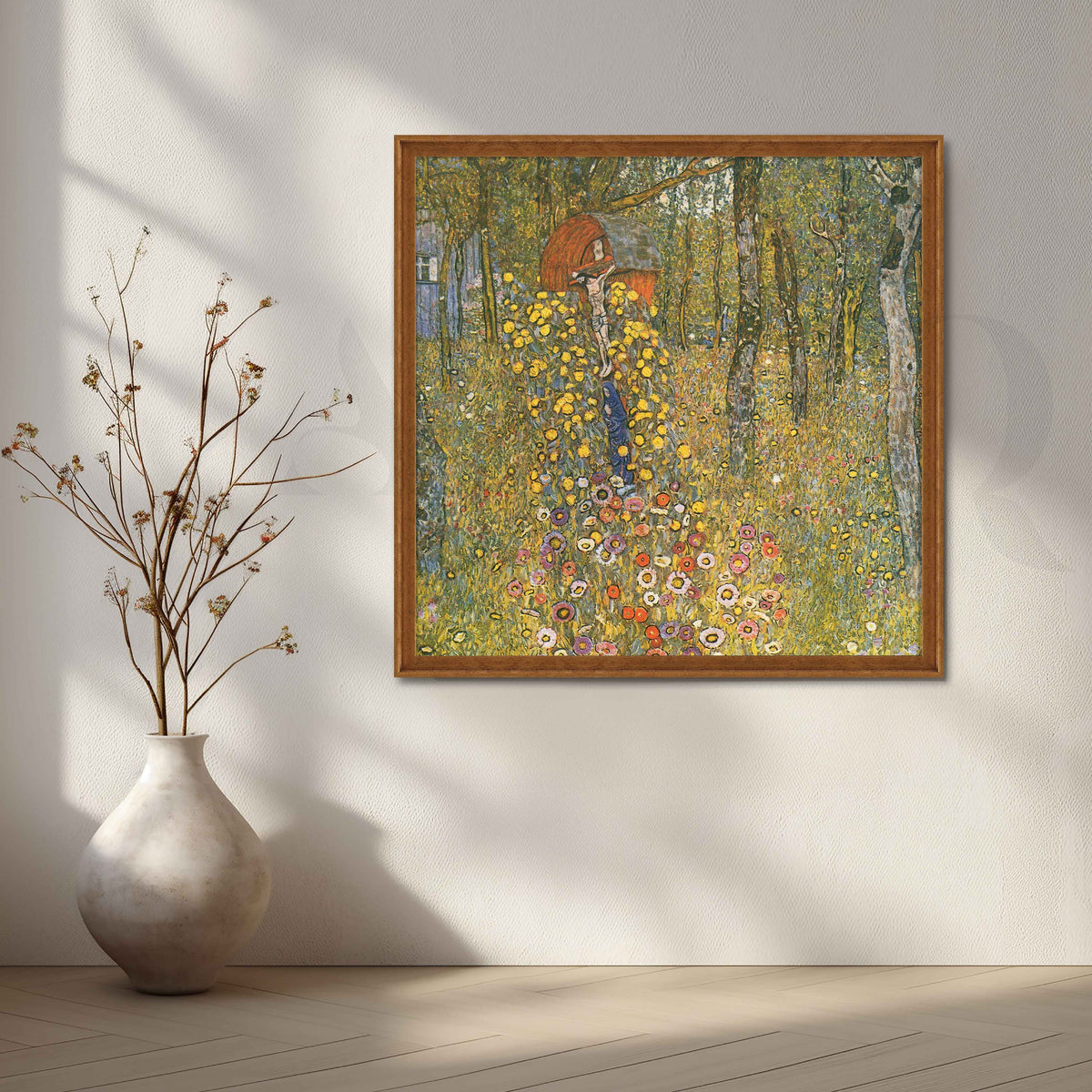 Gustav Klimt Garden Woman Floral Canvas Artwork – Asha Art Studio – Image 6
