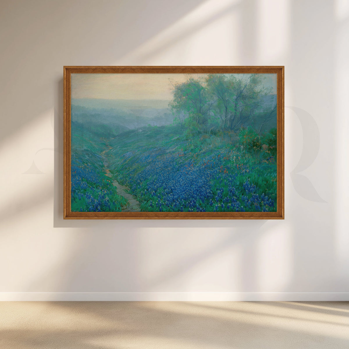 Blue Wildflower Meadow Canvas Artwork – Asha Art Studio – Image 6