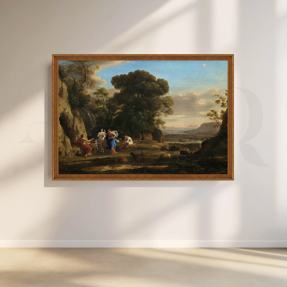 Pastoral Dance by the Falls Canvas Artwork – Asha Art Studio – Image 6