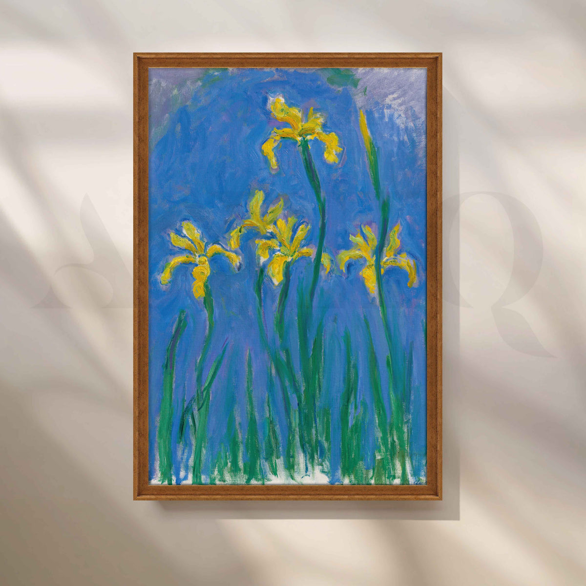 Yellow Iris Floral Impressionist Canvas Artwork – Asha Art Studio – Image 6
