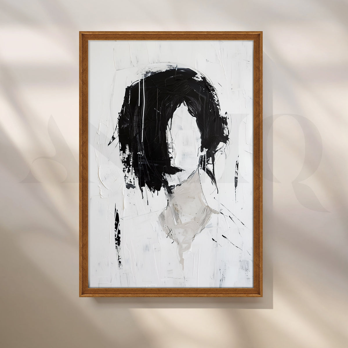 Black and White Portrait Canvas Artwork – Asha Art Studio – Image 6