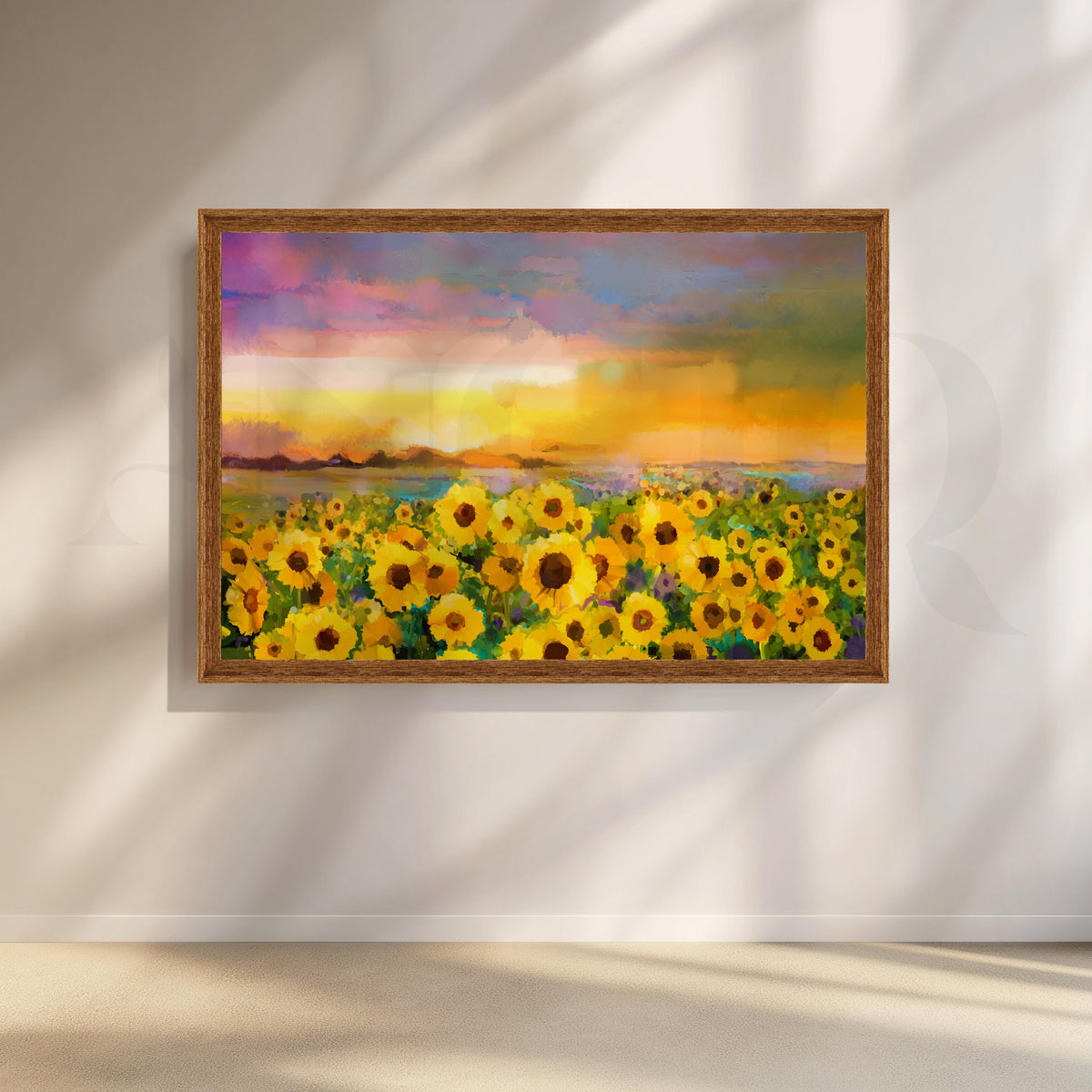 Golden Horizon Bloom Canvas Artwork – Asha Art Studio – Image 6