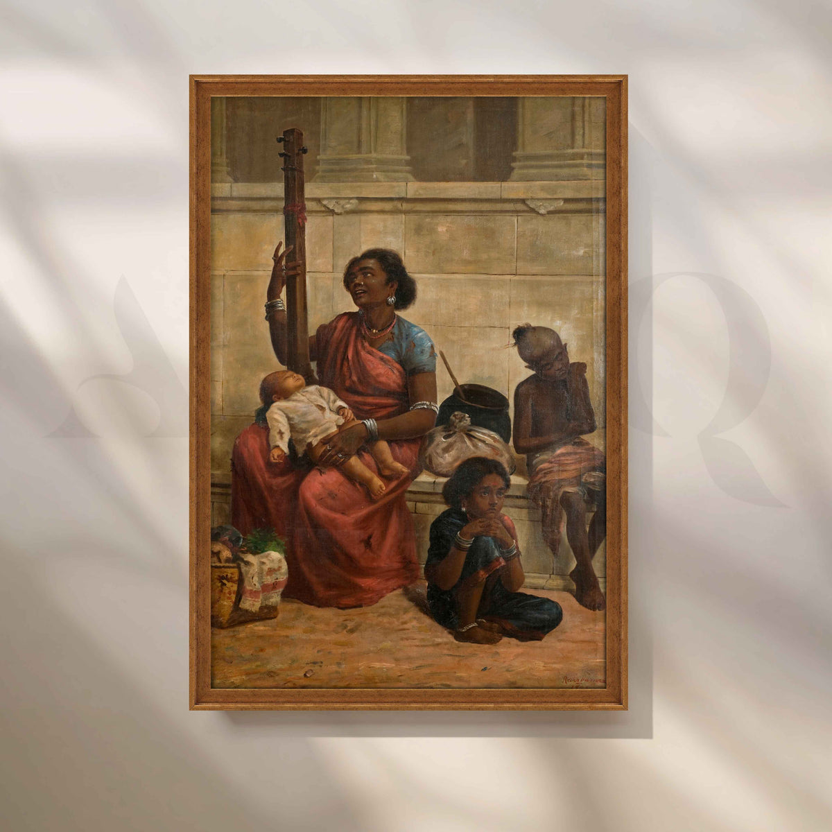 Gypsies of South India by Raja Ravi Varma Canvas Artwork – Asha Art Studio – Image 6