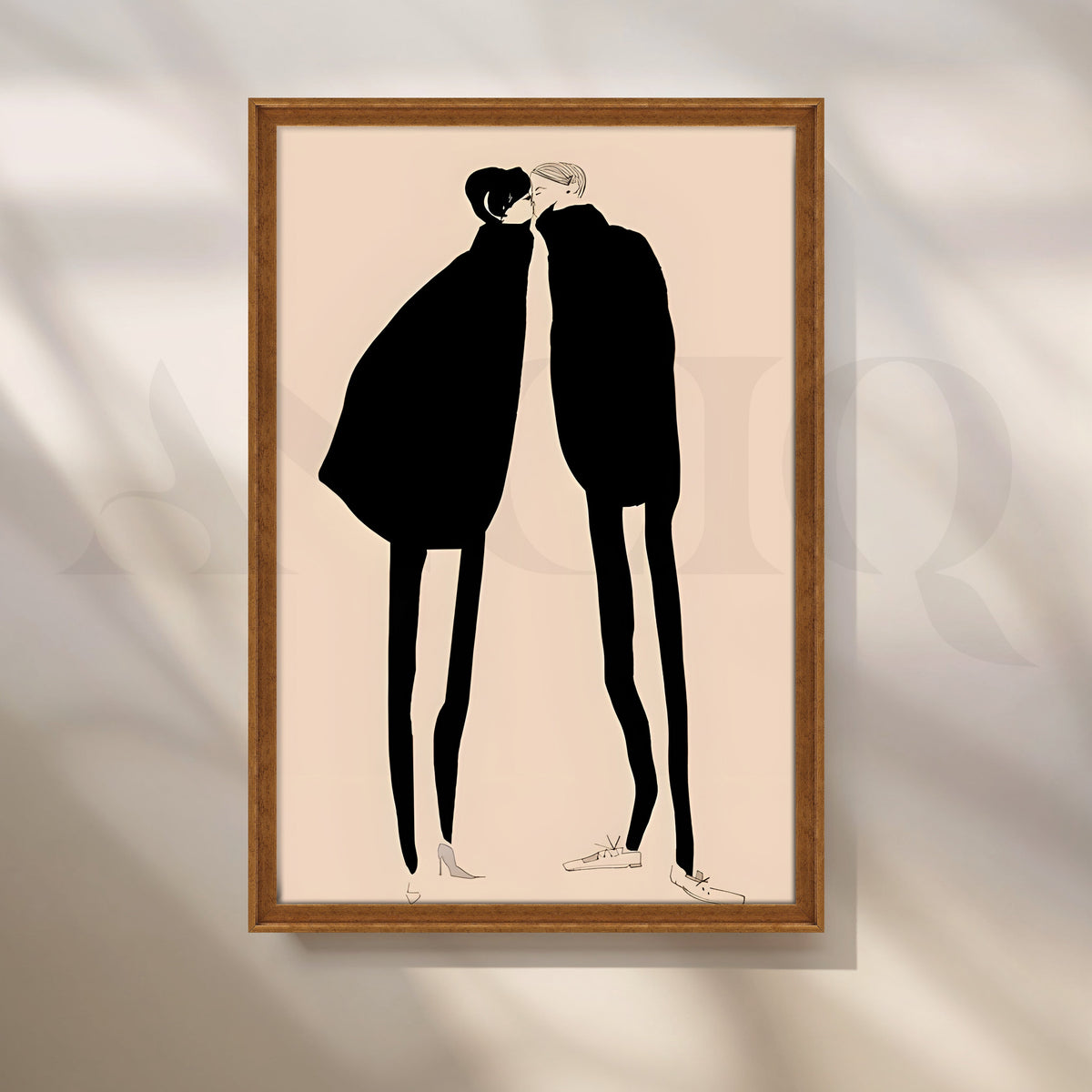 Romantic Silhouette Couple Canvas Artwork – Asha Art Studio – Image 6