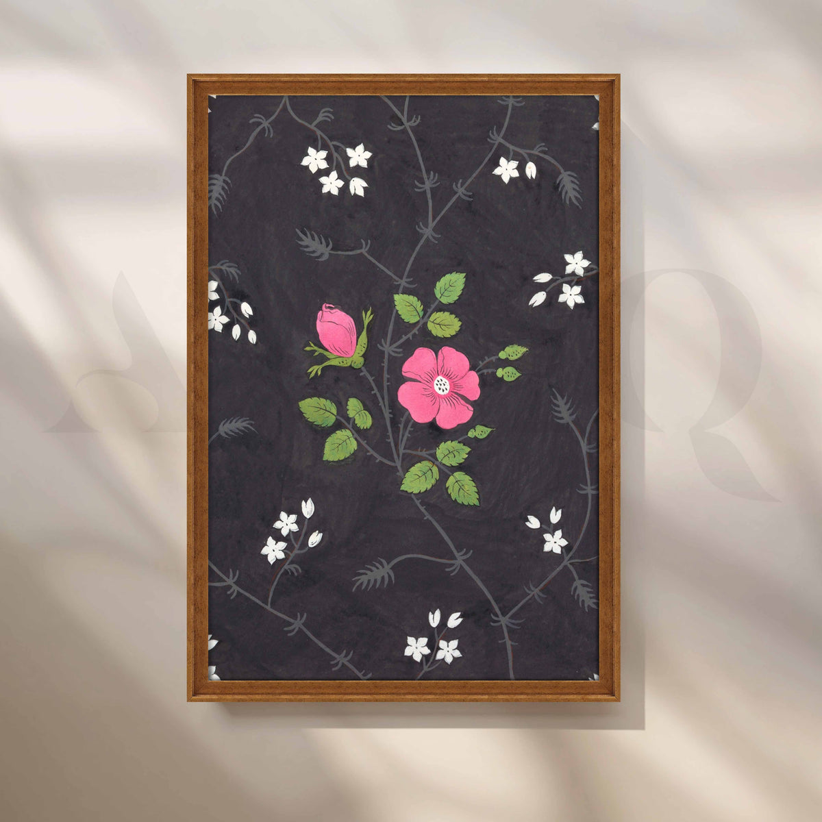 Minimal Floral Pattern Canvas Artwork – Asha Art Studio – Image 6
