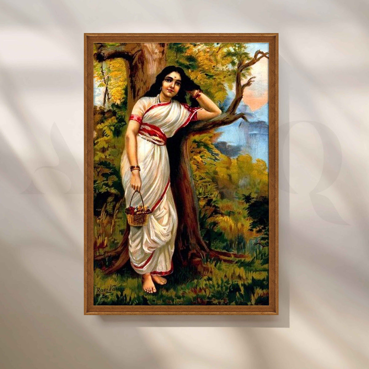 Ahalya by Raja Ravi Varma Canvas Artwork – Asha Art Studio – Image 6