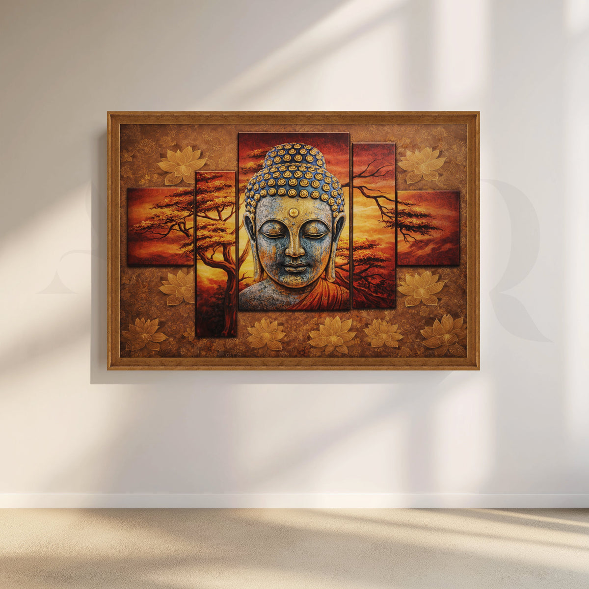Buddha Serenity Panel Canvas Artwork – Asha Art Studio – Image 6