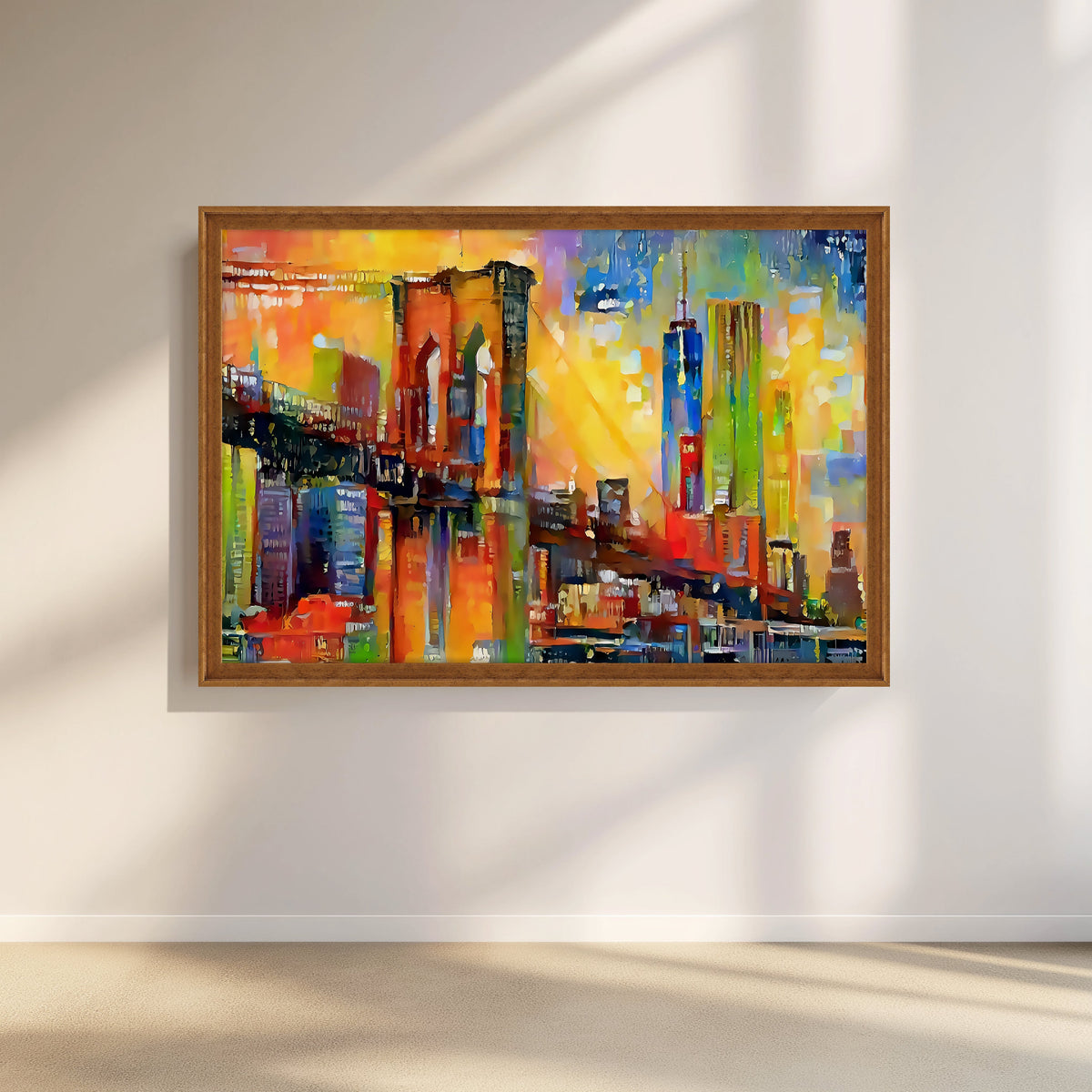 Brooklyn Bridge at Dusk Cityscape Artwork – Asha Art Studio – Image 6