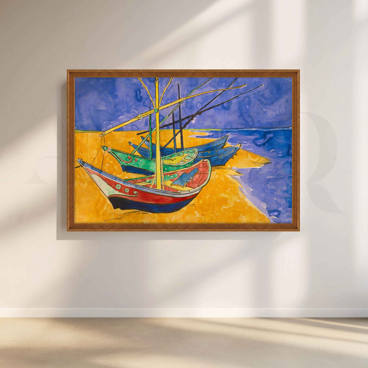 Van Gogh Fishing Boats Canvas Artwork – Asha Art Studio – Image 6