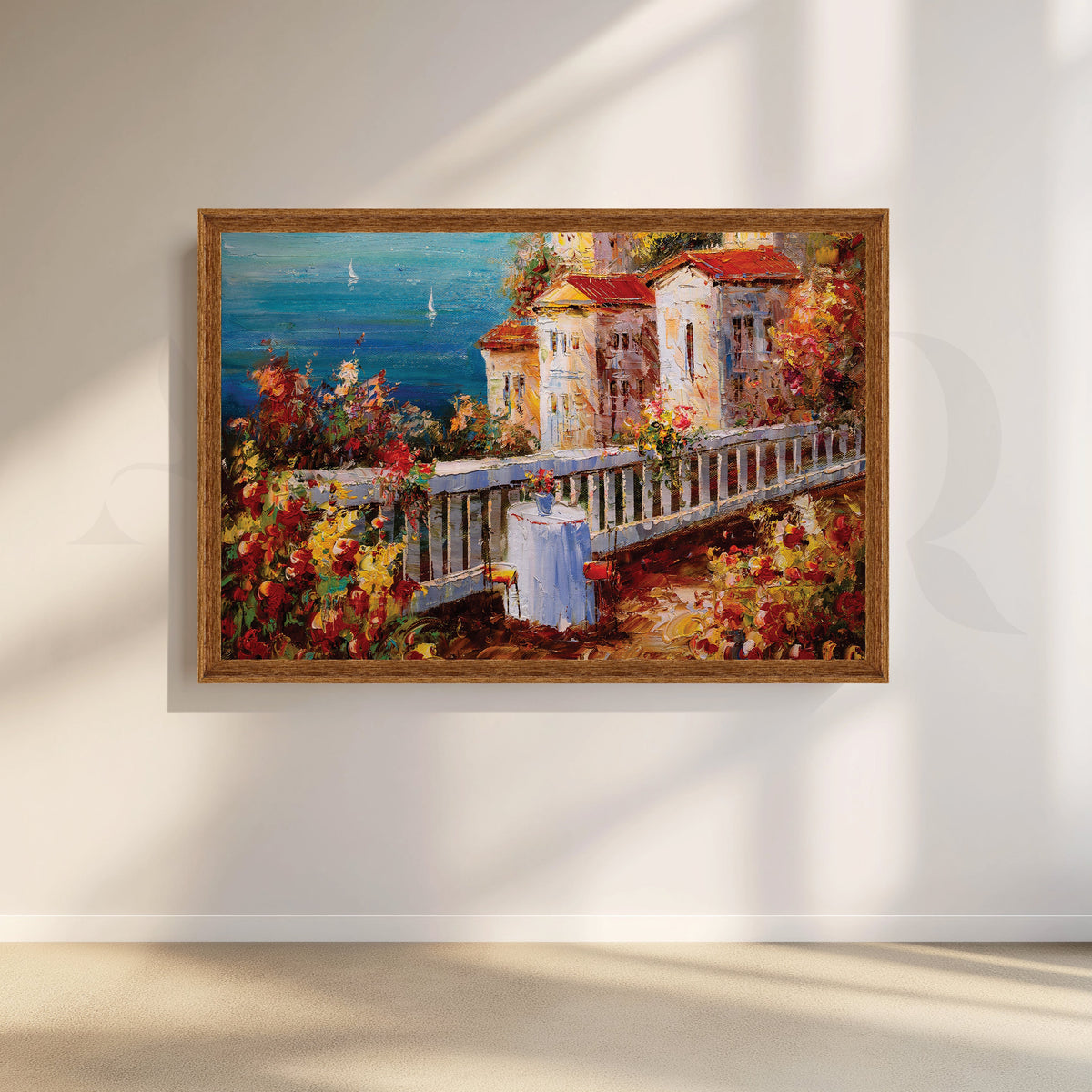 Mediterranean Escape Canvas Artwork – Asha Art Studio – Image 6