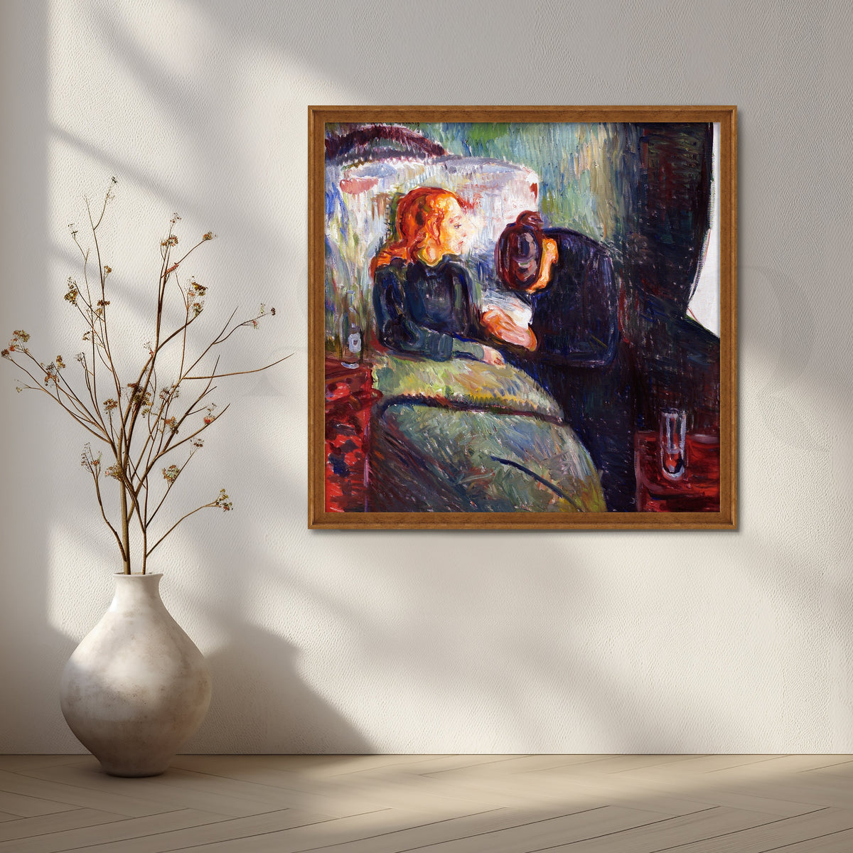 The Sick Room (Edvard Munch) Canvas Artwork – Asha Art Studio – Image 6