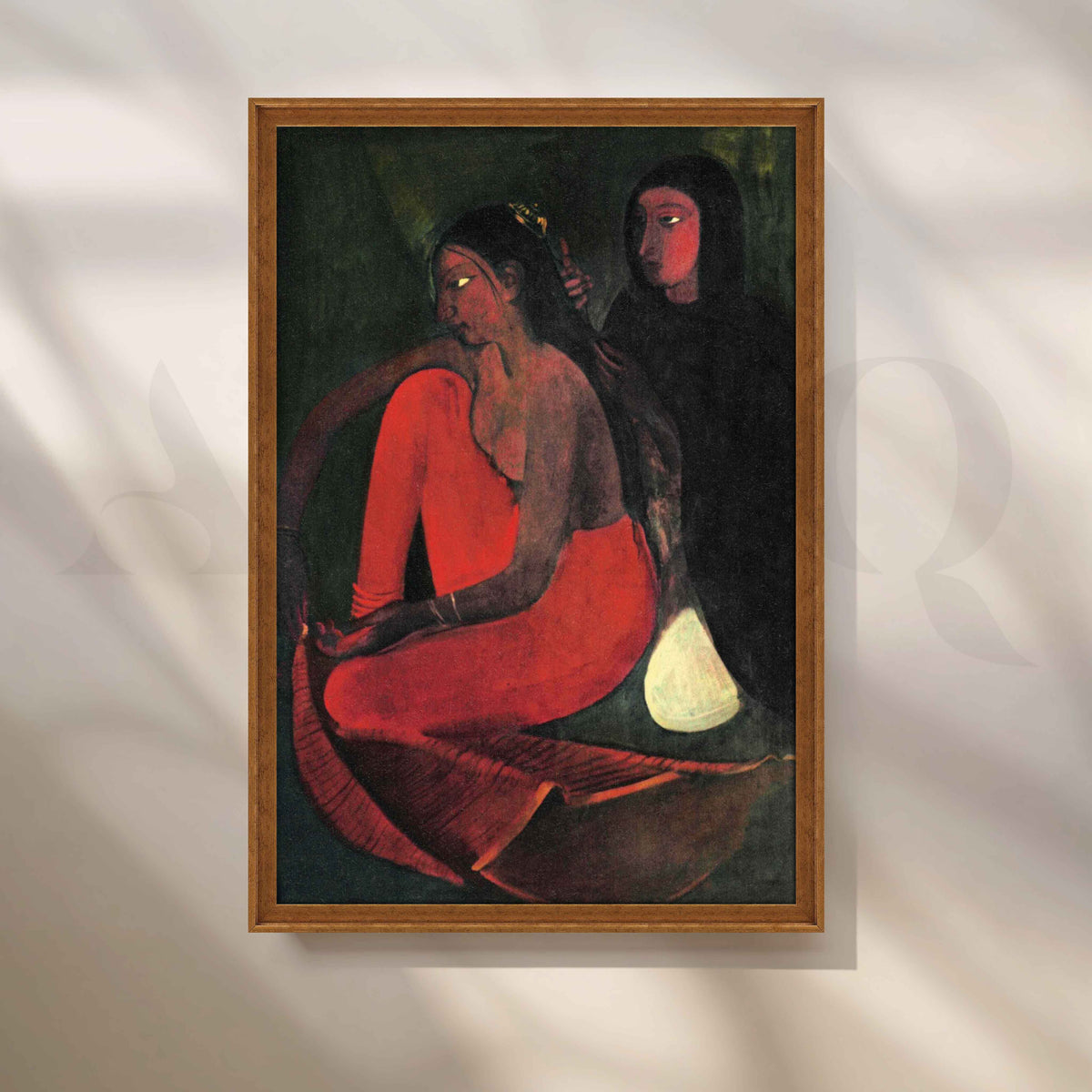 Bride’s Toilet by Amrita Sher-Gil Canvas Artwork – Asha Art Studio – Image 6
