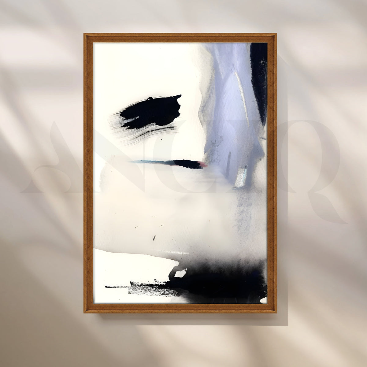 Black and Grey Abstract Canvas Artwork – Asha Art Studio – Image 6