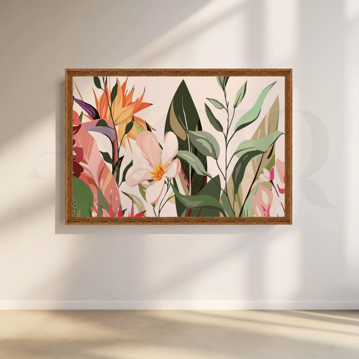 Peony Whispers Canvas Wall Artwork – Asha Art Studio – Image 4