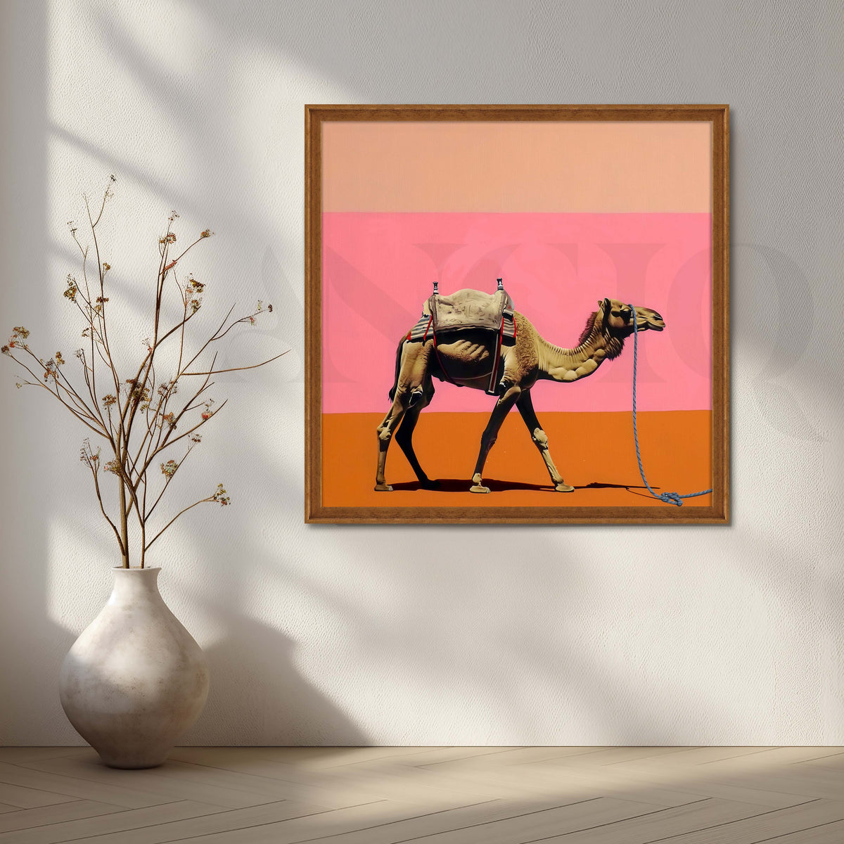 Contemporary Camel Canvas Artwork – Asha Art Studio – Image 6