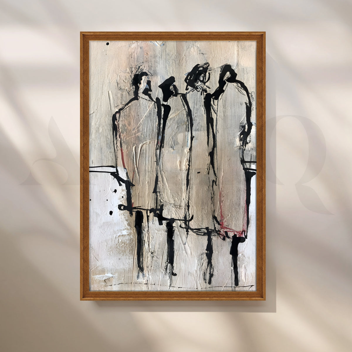 Contemporary Textured Figurative Canvas Artwork – Asha Art Studio – Image 6