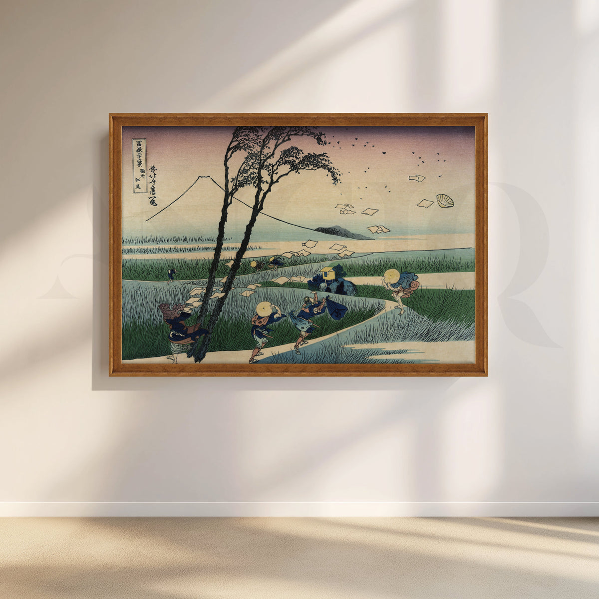 A Sudden Gust at Ejiri Canvas Artwork – Asha Art Studio – Image 6