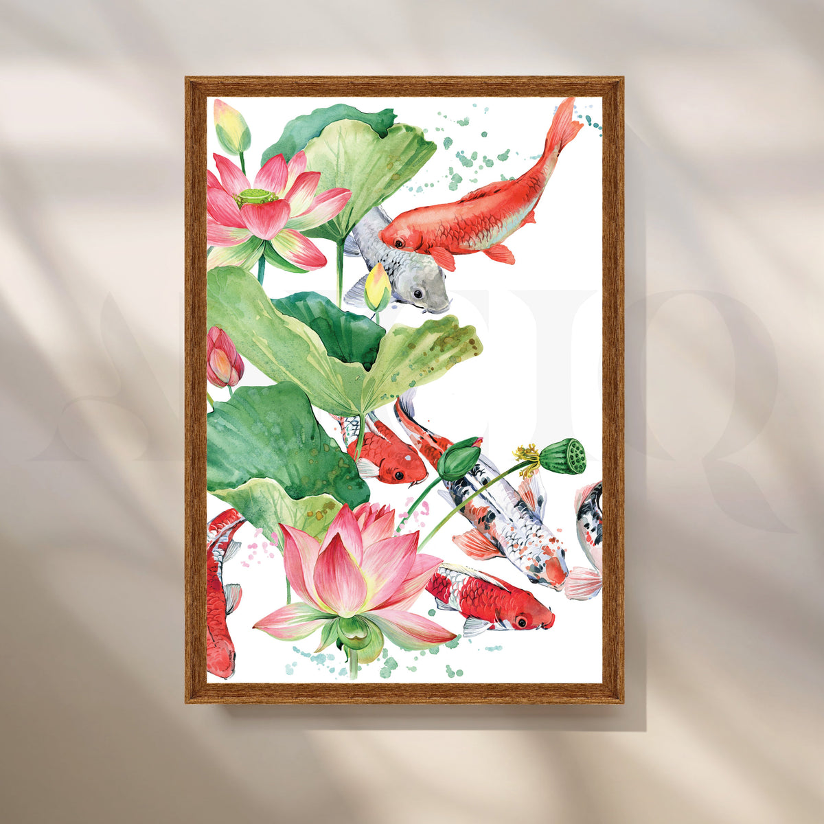 Dance of Fish and Blooms in the Pond Artwork – Asha Art Studio – Image 6