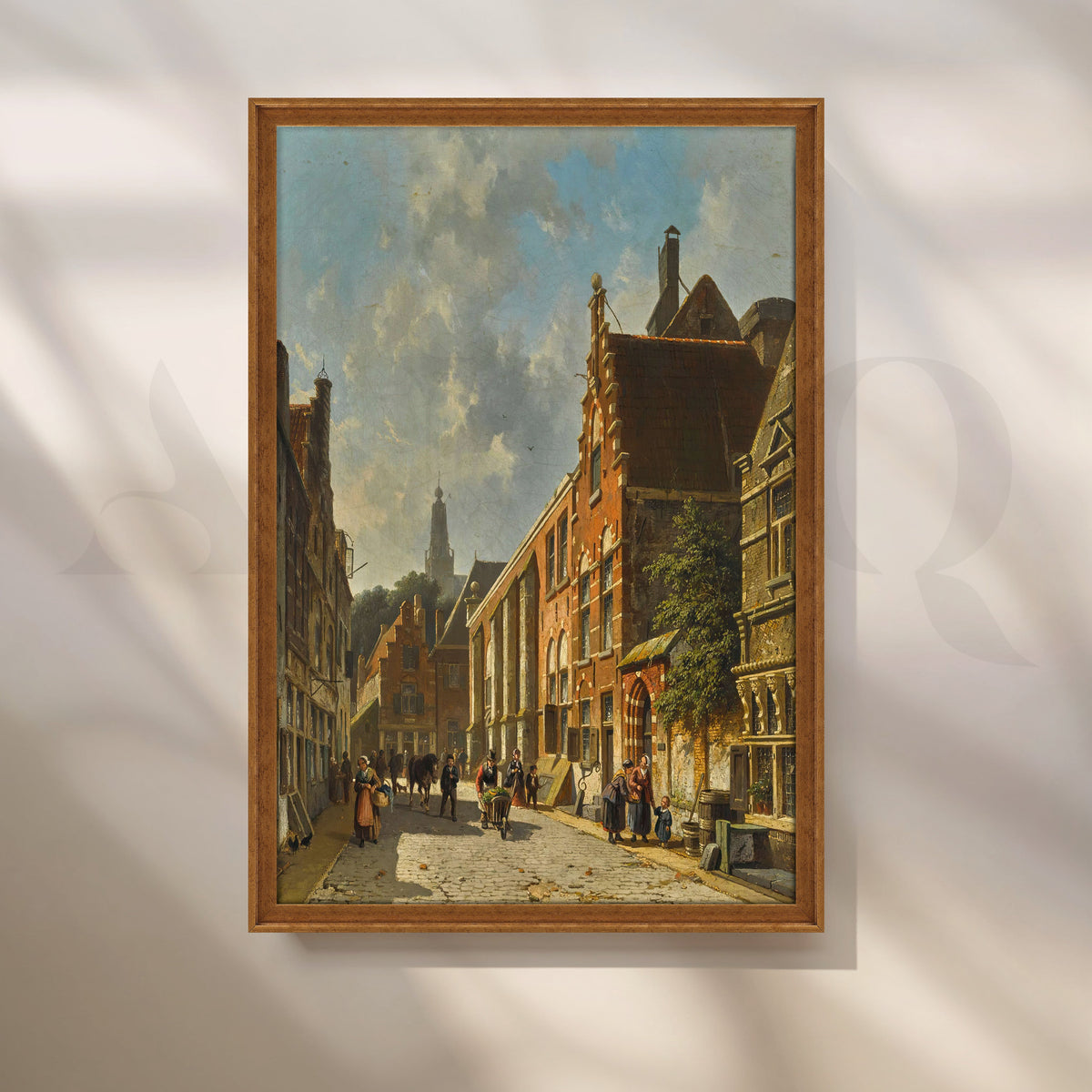Vintage European Street Canvas Artwork – Asha Art Studio – Image 6