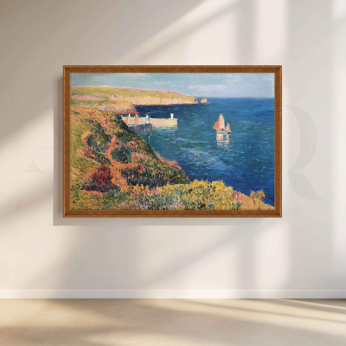 Henri Moret Coastal Sailboat Canvas Artwork – Asha Art Studio – Image 6