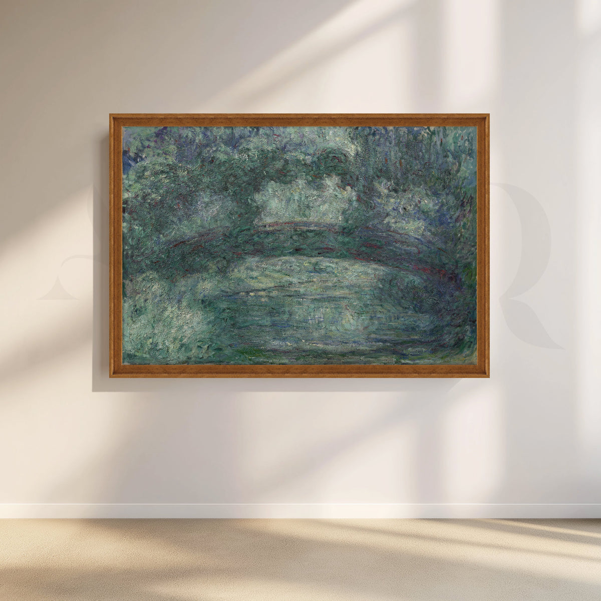 Water Garden Bridge Canvas Artwork – Asha Art Studio – Image 6