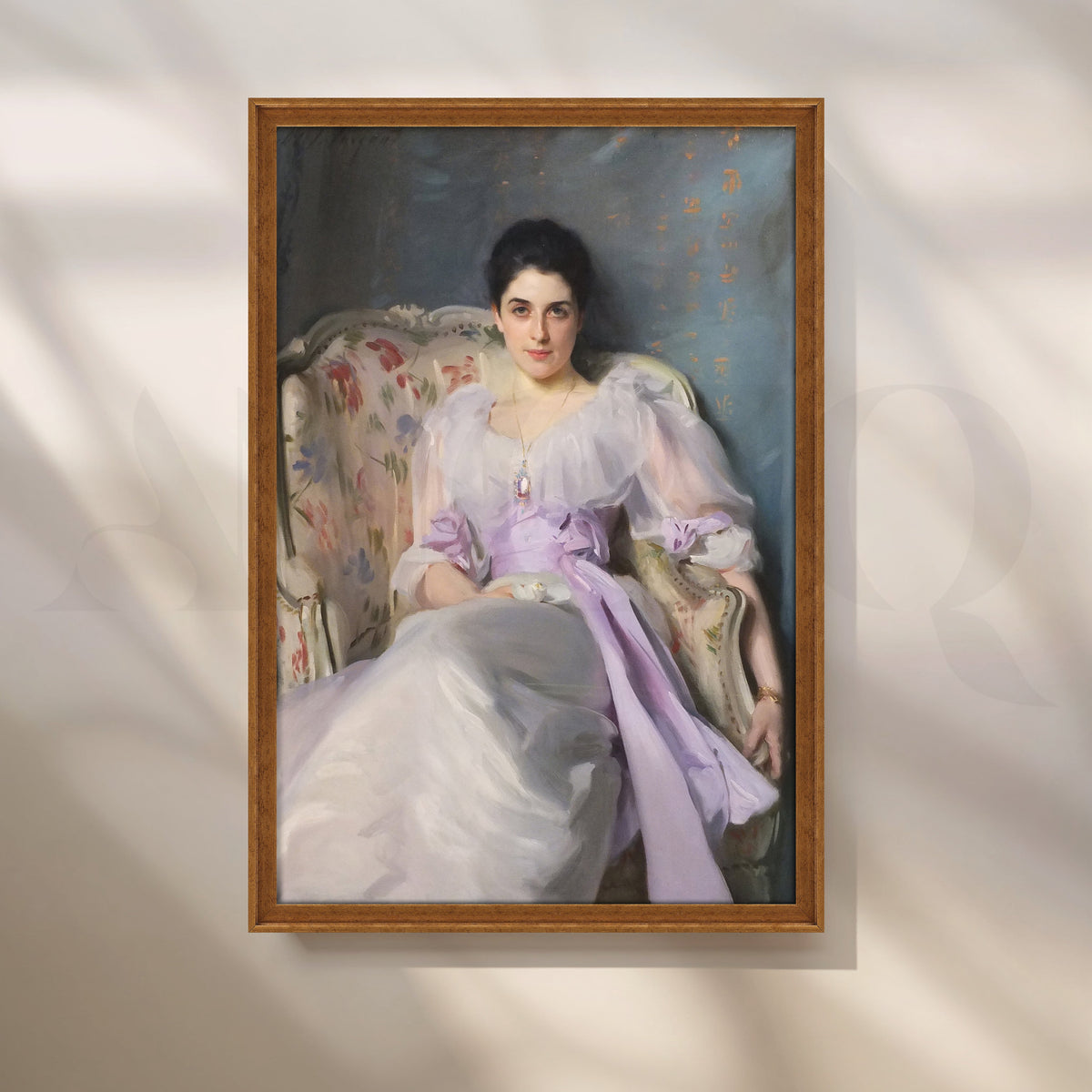 Lavender Muse Portrait Canvas Artwork – Asha Art Studio – Image 6