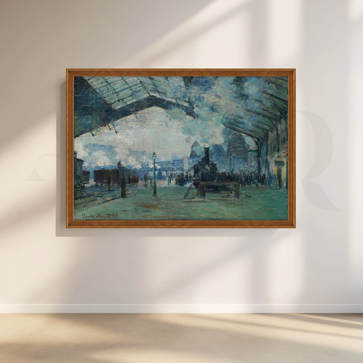 Paris Station Smoke Impressionist Canvas Artwork – Asha Art Studio – Image 6