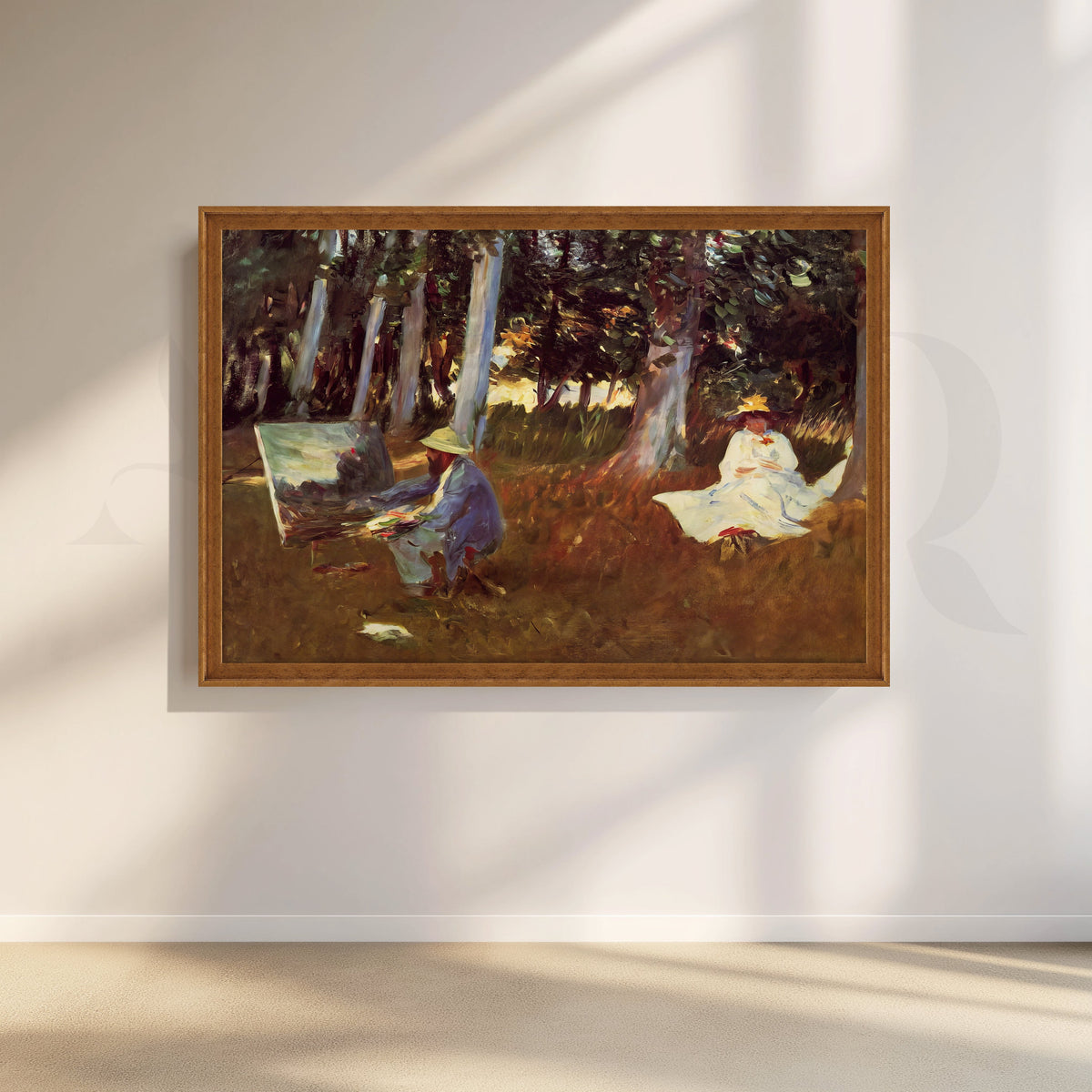 Monet Painting Outdoors Canvas Artwork – Asha Art Studio – Image 6