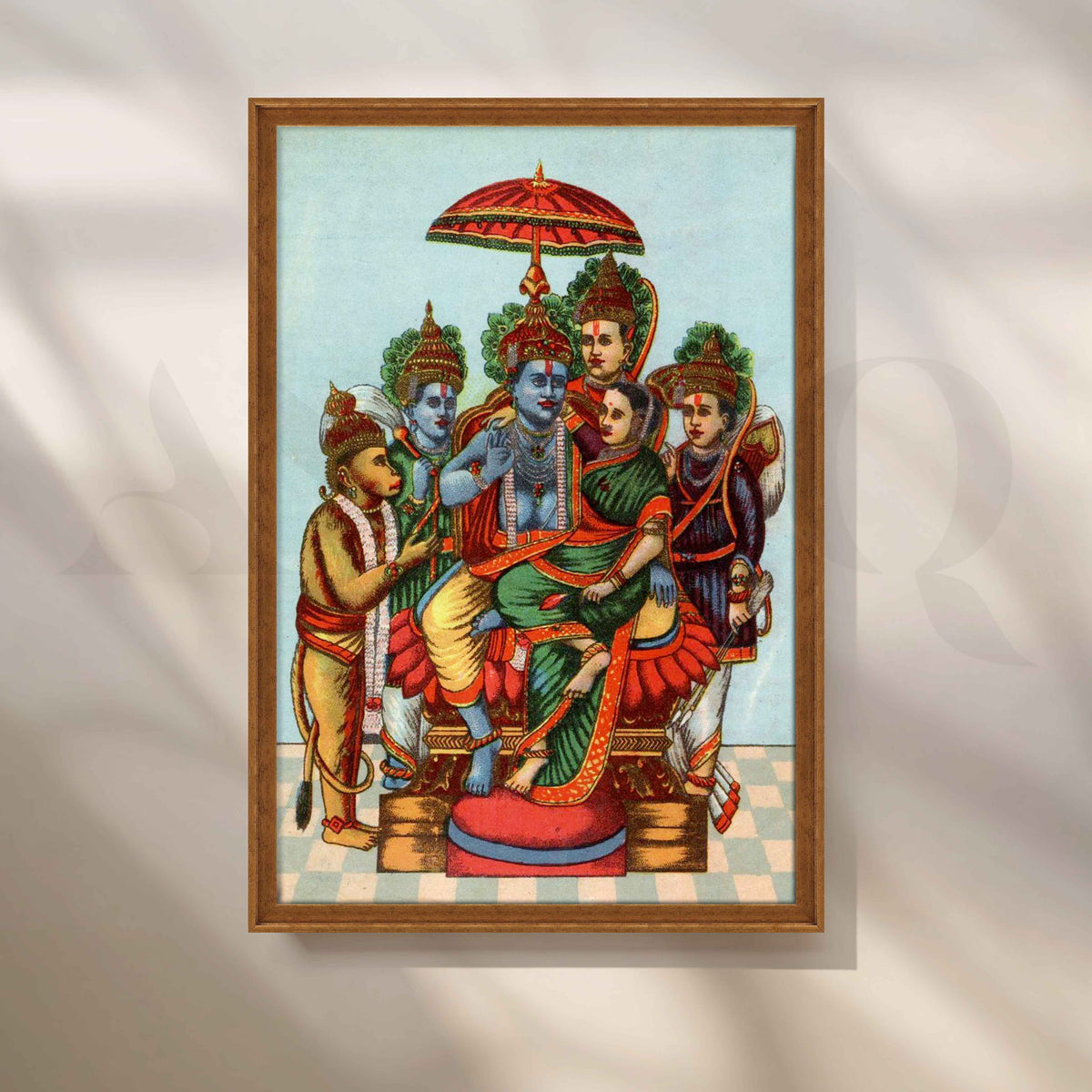 Sri Rama Pattabhishek by Raja Ravi Varma – Asha Art Studio – Image 6