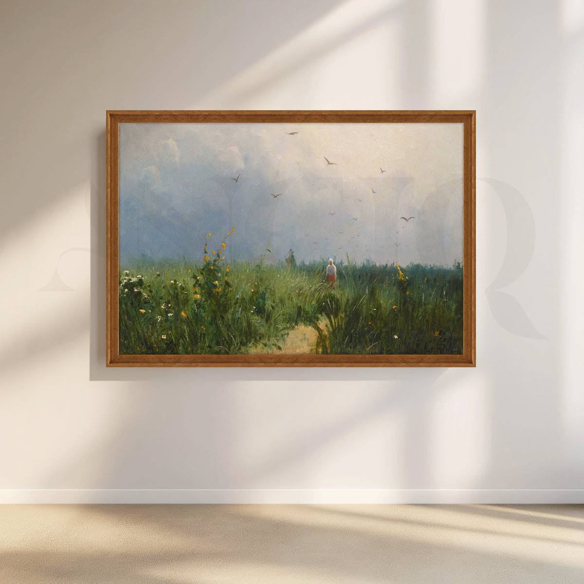 Quiet Meadow Walk Canvas Artwork – Asha Art Studio – Image 6
