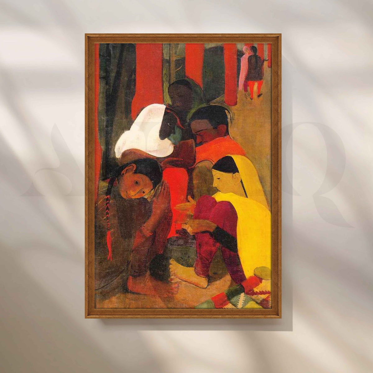 Brahmacharis by Amrita Sher-Gil Canvas Artwork – Asha Art Studio – Image 6