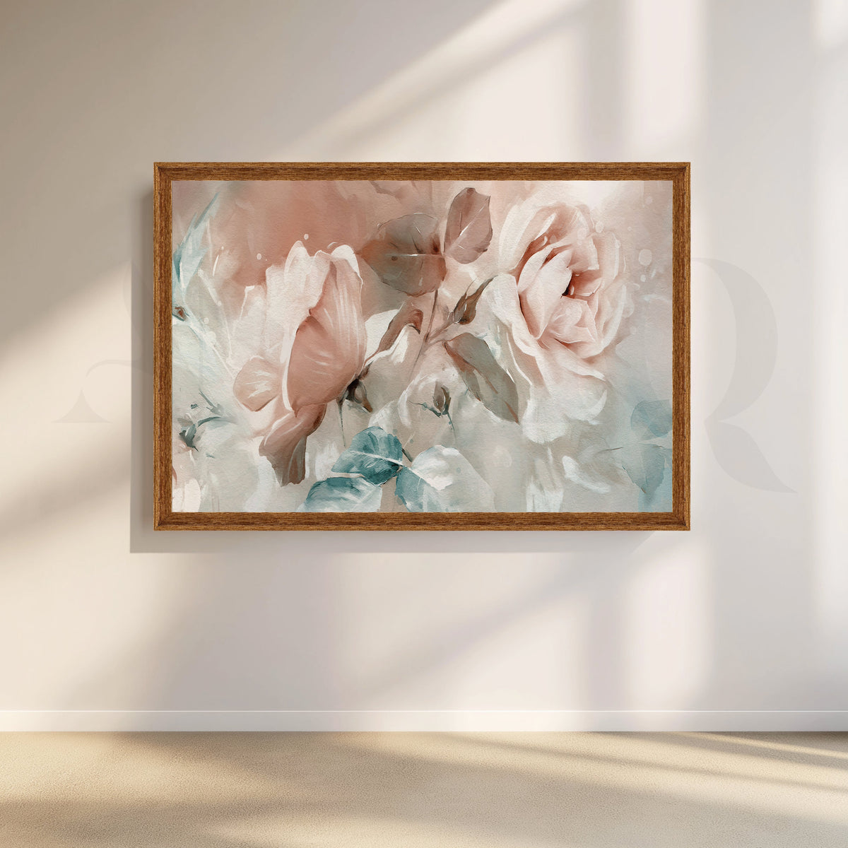 Peachy Serenade Canvas Wall Artwork – Asha Art Studio – Image 5