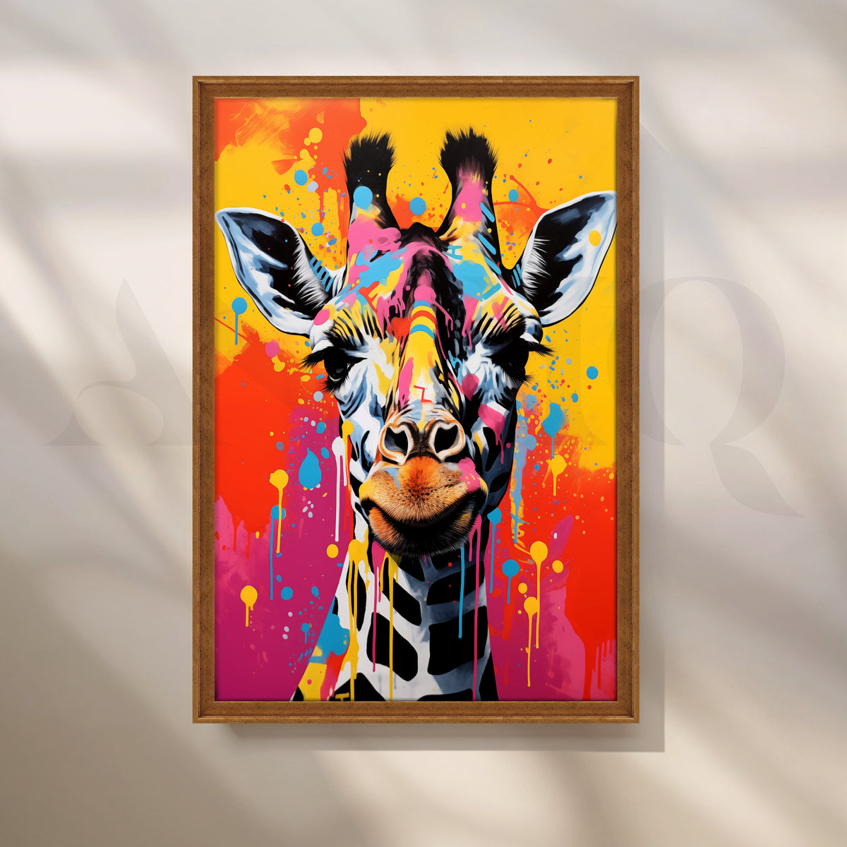 Colorful Giraffe Pop Artwork – Asha Art Studio – Image 6