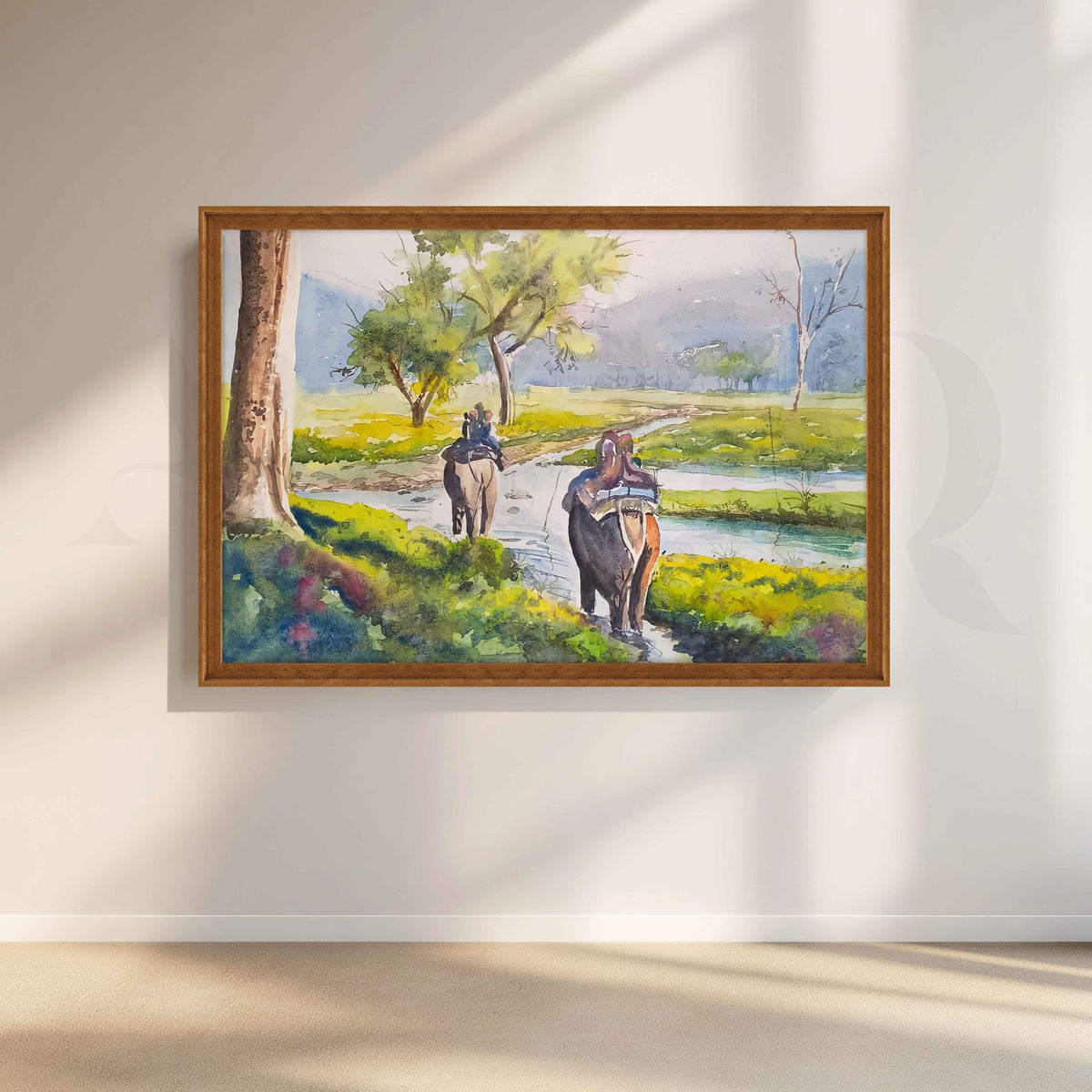 Elephant Trail Landscape Canvas Artwork – Asha Art Studio – Image 6