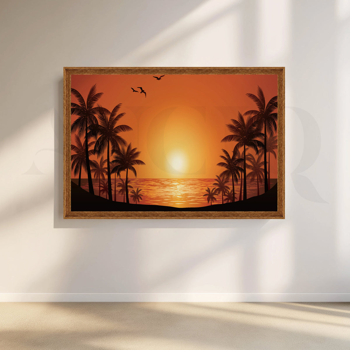 Sunset Silhouettes Canvas Artwork – Asha Art Studio – Image 6