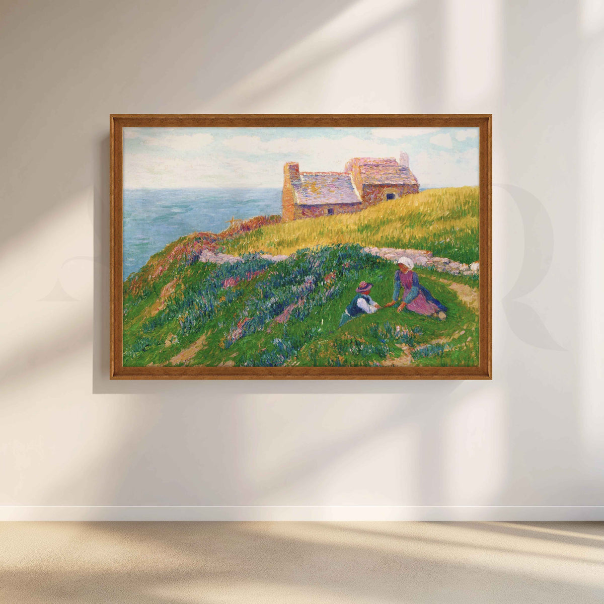 Coastal Cottage Landscape Canvas Artwork – Asha Art Studio – Image 6