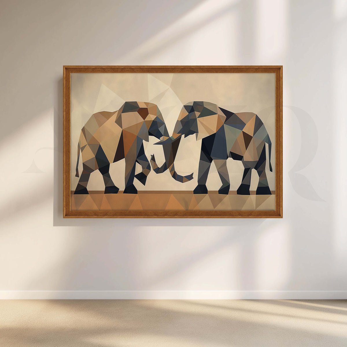 Geometric Elephant Canvas Artwork – Asha Art Studio – Image 6