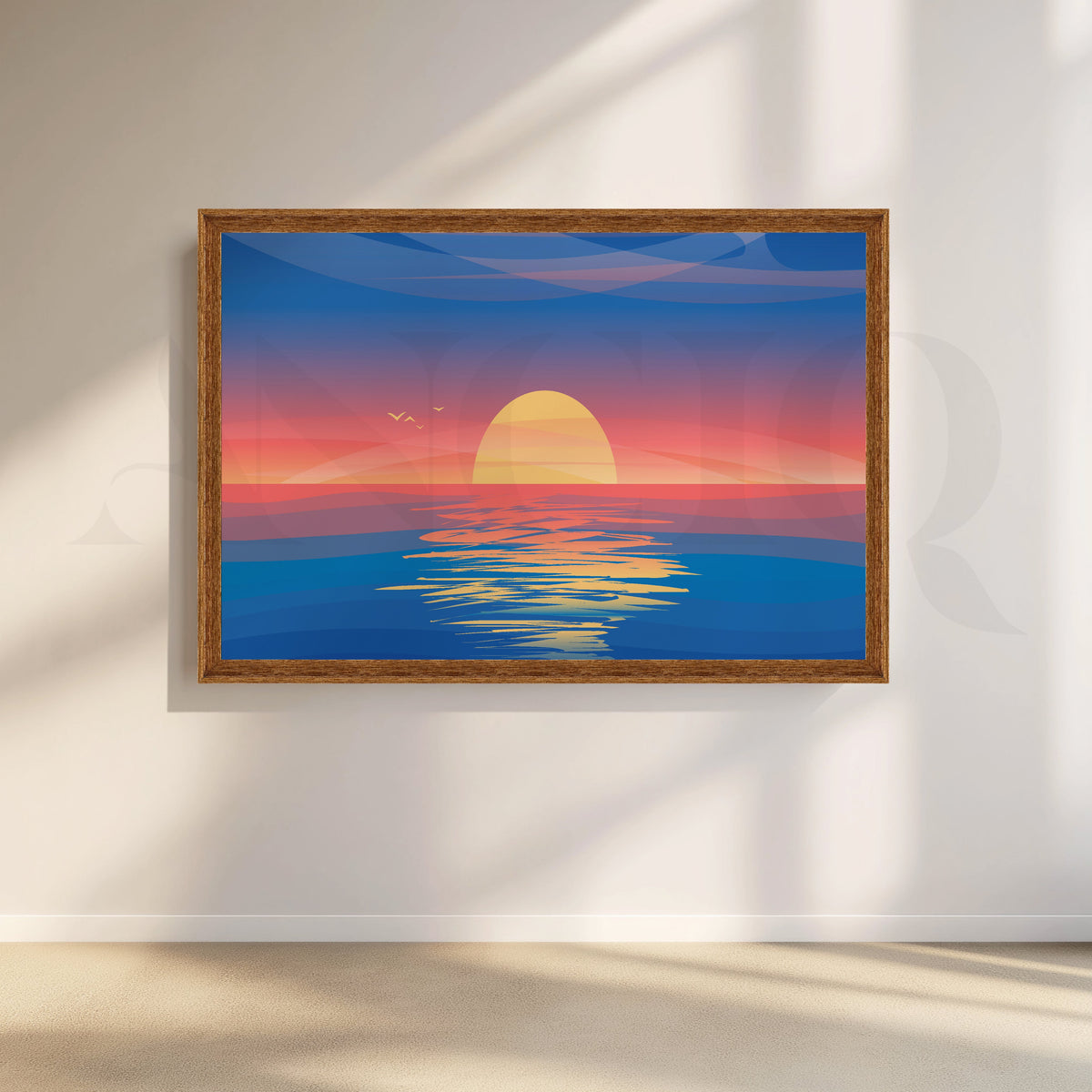Sunset Reverie Canvas Wall Painting – Asha Art Studio – Image 6