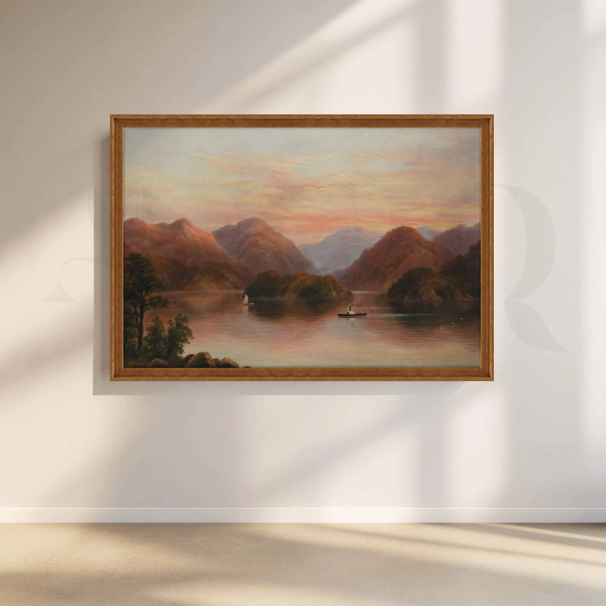 Serene Mountain Lake Canvas Artwork – Asha Art Studio – Image 6